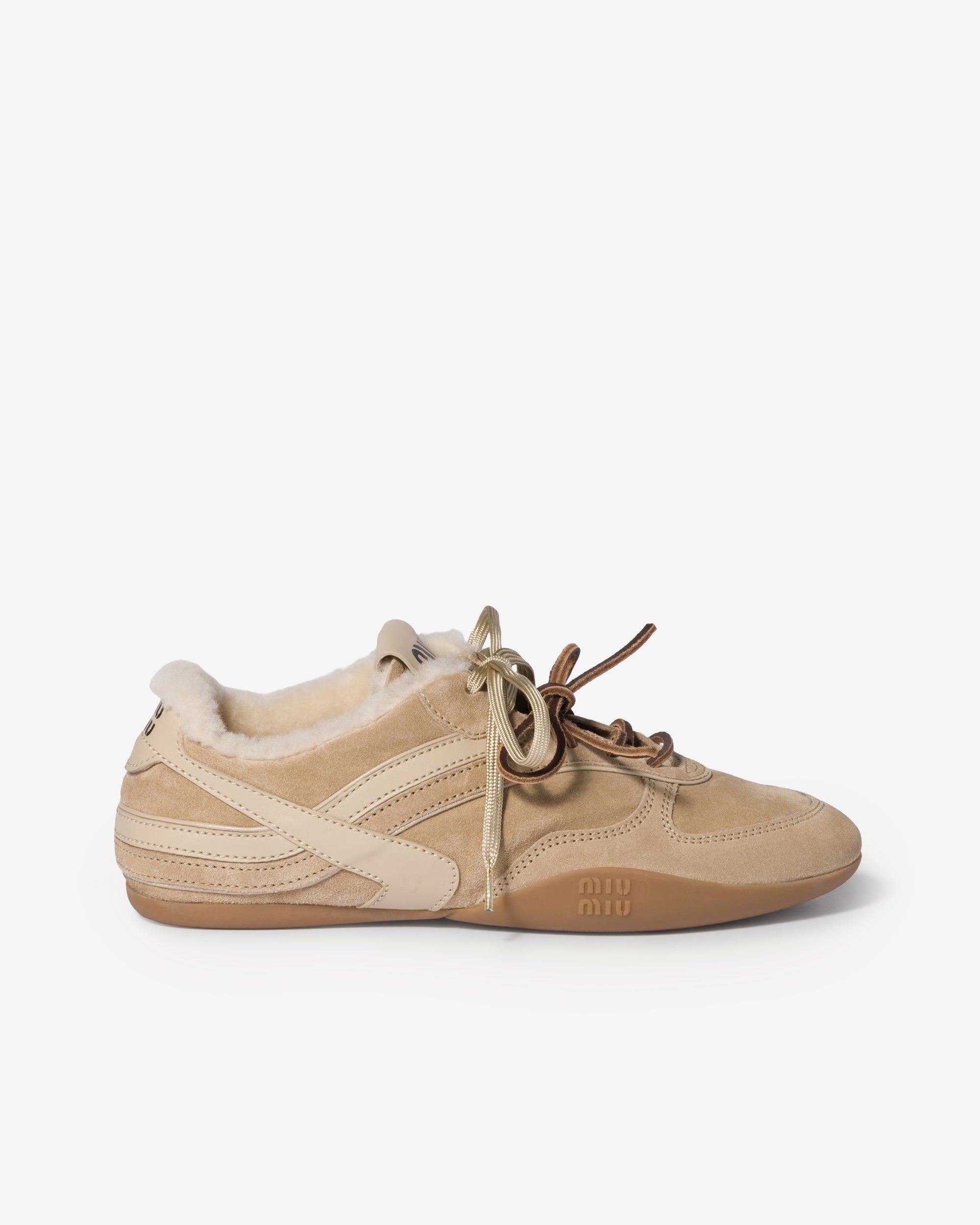Miu Miu - Women's Gymnasium Sneakers - (Desert Beige) view 1, Click to Zoom in