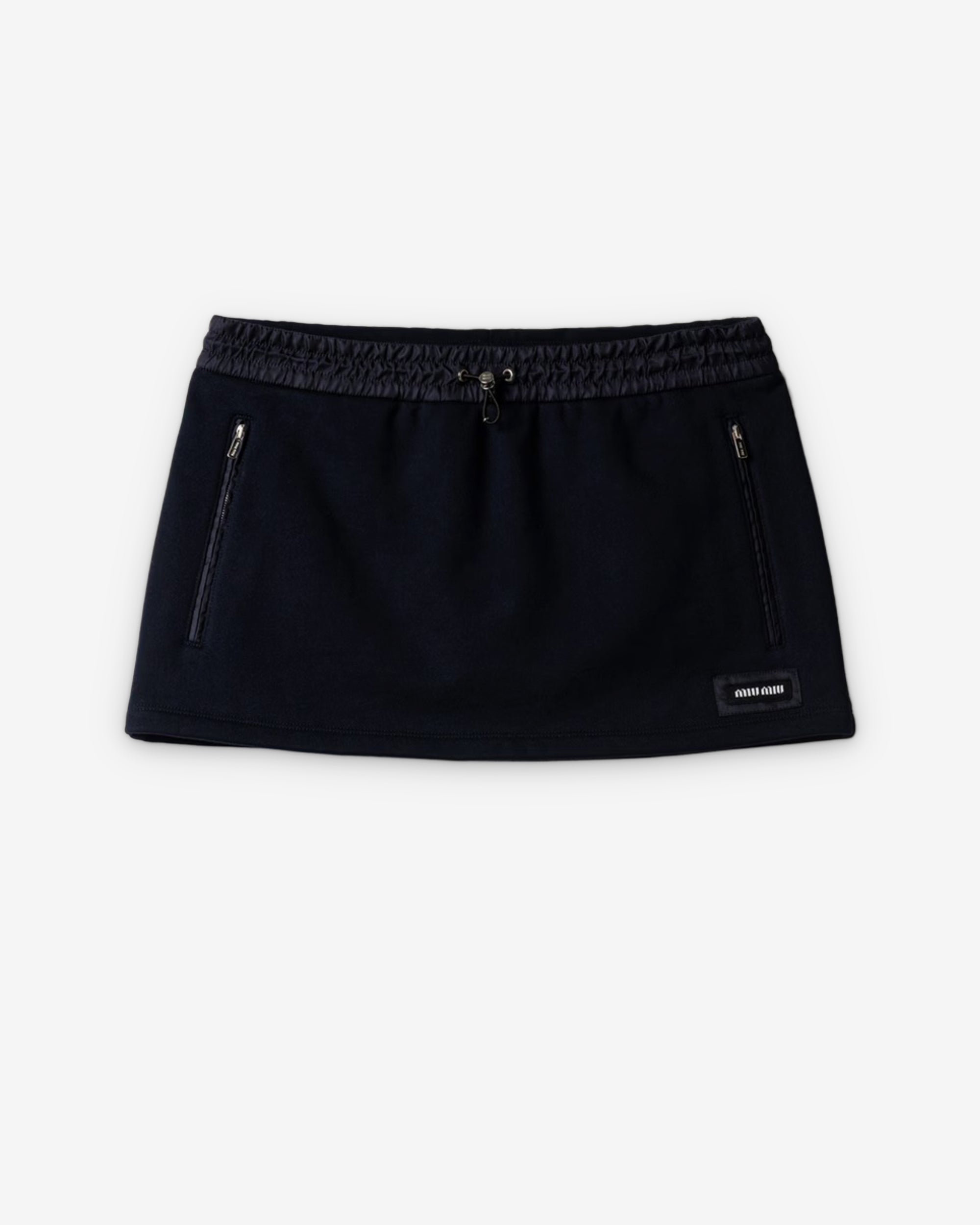 Miu Miu - Women's Cotton Fleece Miniskirt - (Navy) view 1, Click to Zoom in