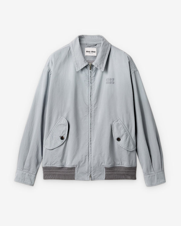 Miu Miu - Women's Old twill Blouson Jacket - (Steel Gray)