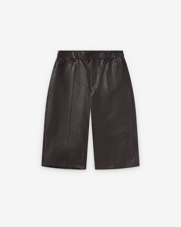 Lemaire  - Women's Leather Bermudas - (Dark Brown)