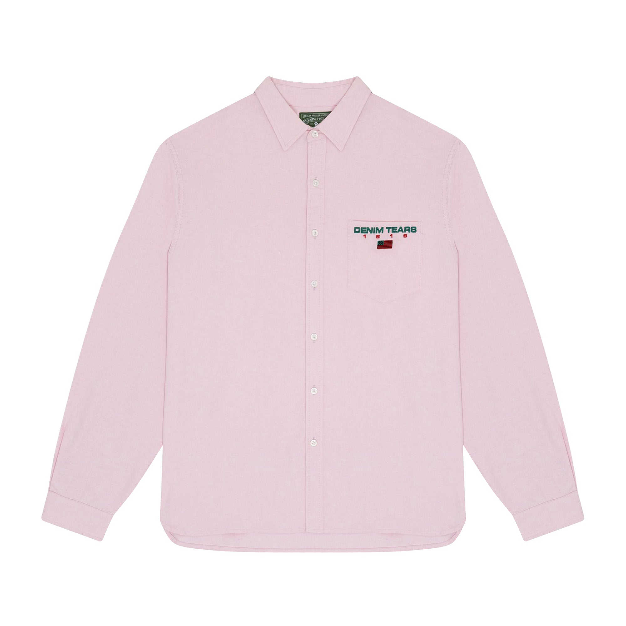 Denim Tears - Men’s Denim Sport Oxford Shirt - (Pink) view 1