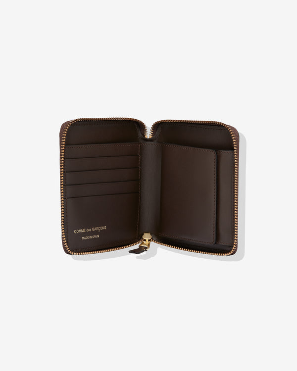 CDG Wallet - Classic Leather Full Zip Around Wallet - (Brown SA2100)