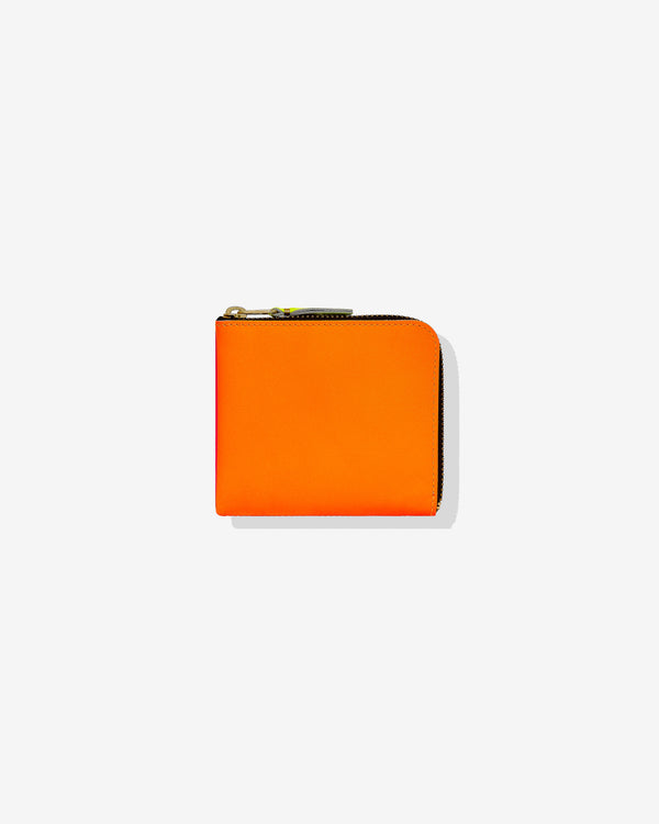 CDG Wallet - Super Fluo Zip Around Wallet - (Light Orange/Pink SA3100SF)