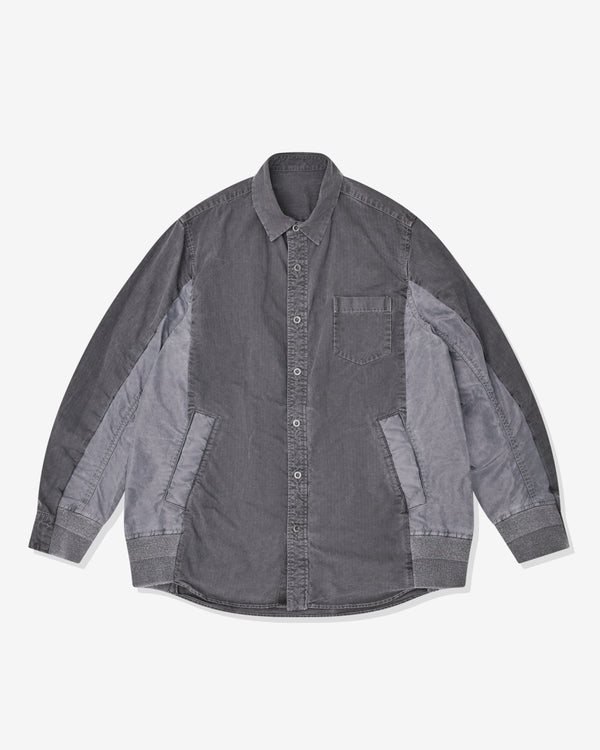 sacai - Men's Garment Dye Hybrid Overshirt - (Grey)