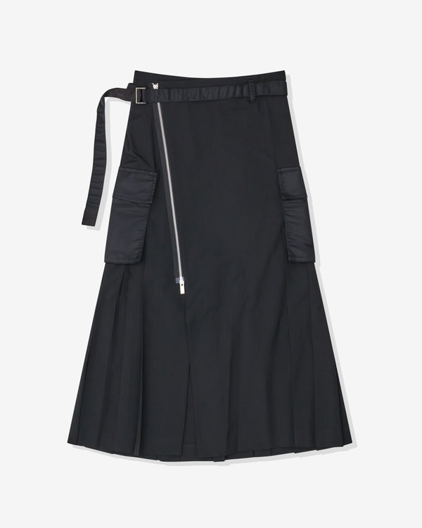 Sacai - Women's Suiting X Nylon Twill Skirt - (Black)