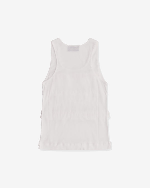 Simone Rocha - Men’s Ruffle Frill Tank Top - (White)