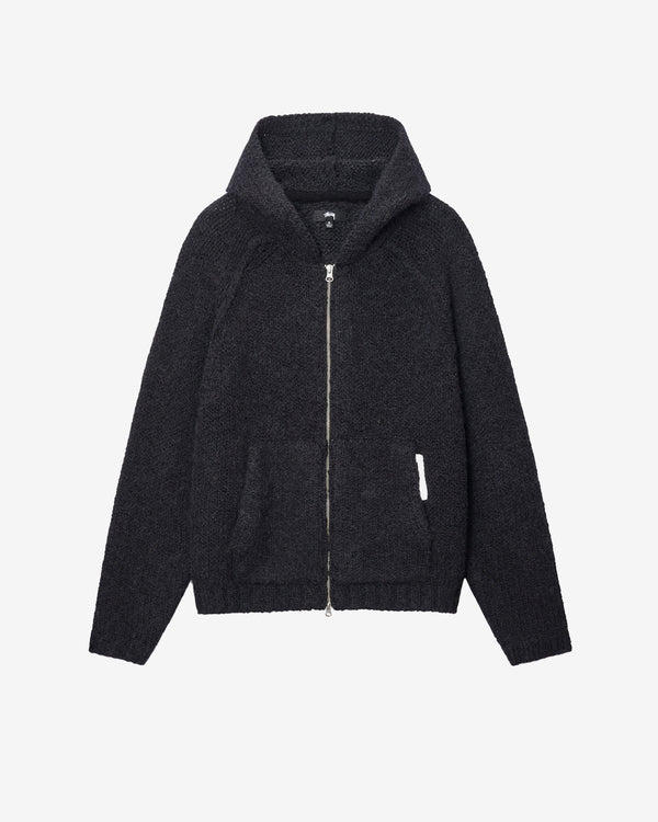 Stussy - Men's Chunky Sweater Zip Hood - (Black)