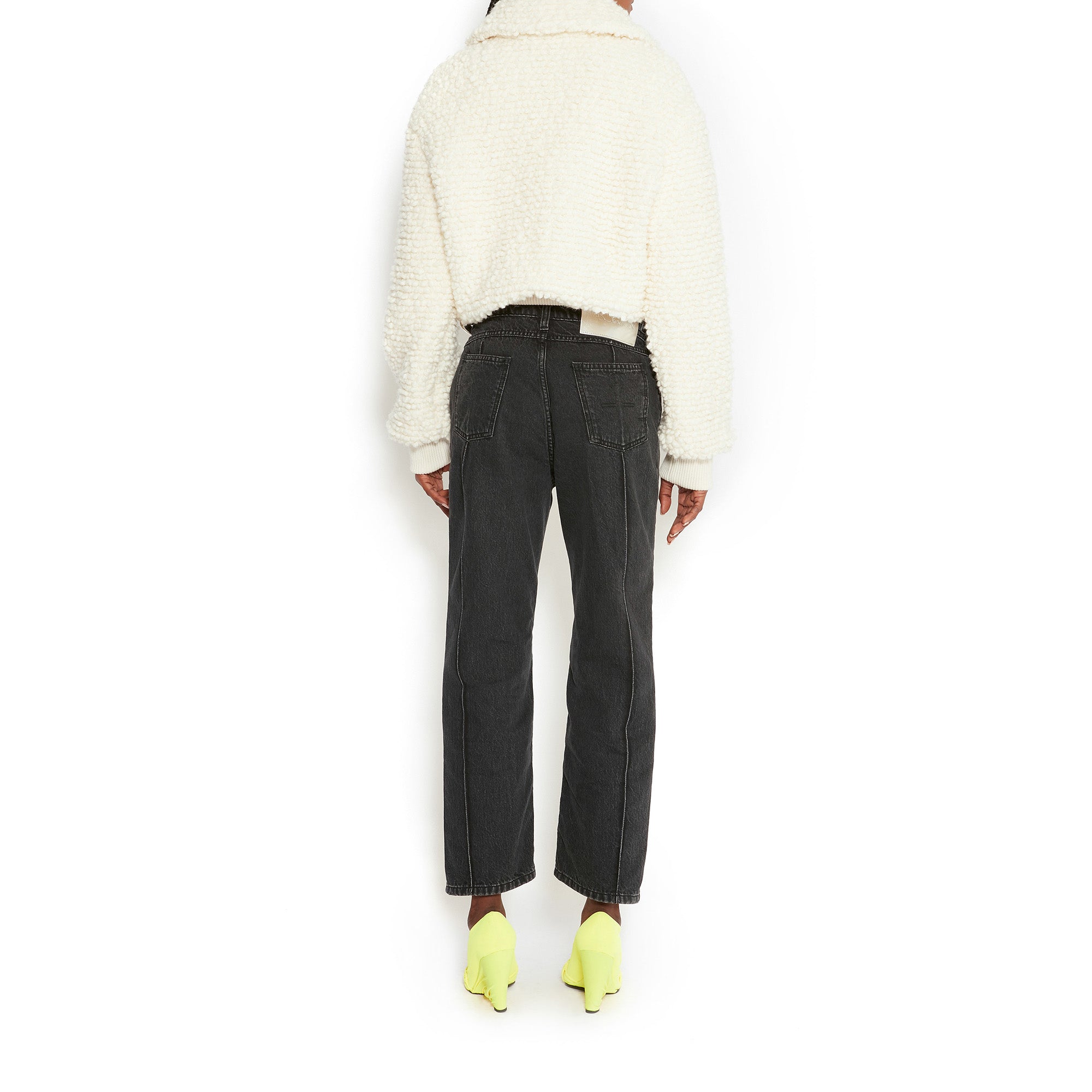 J.W. Anderson - Women’s Chain Link Straight Fit Jeans - (Black) view 4, Click to Zoom in