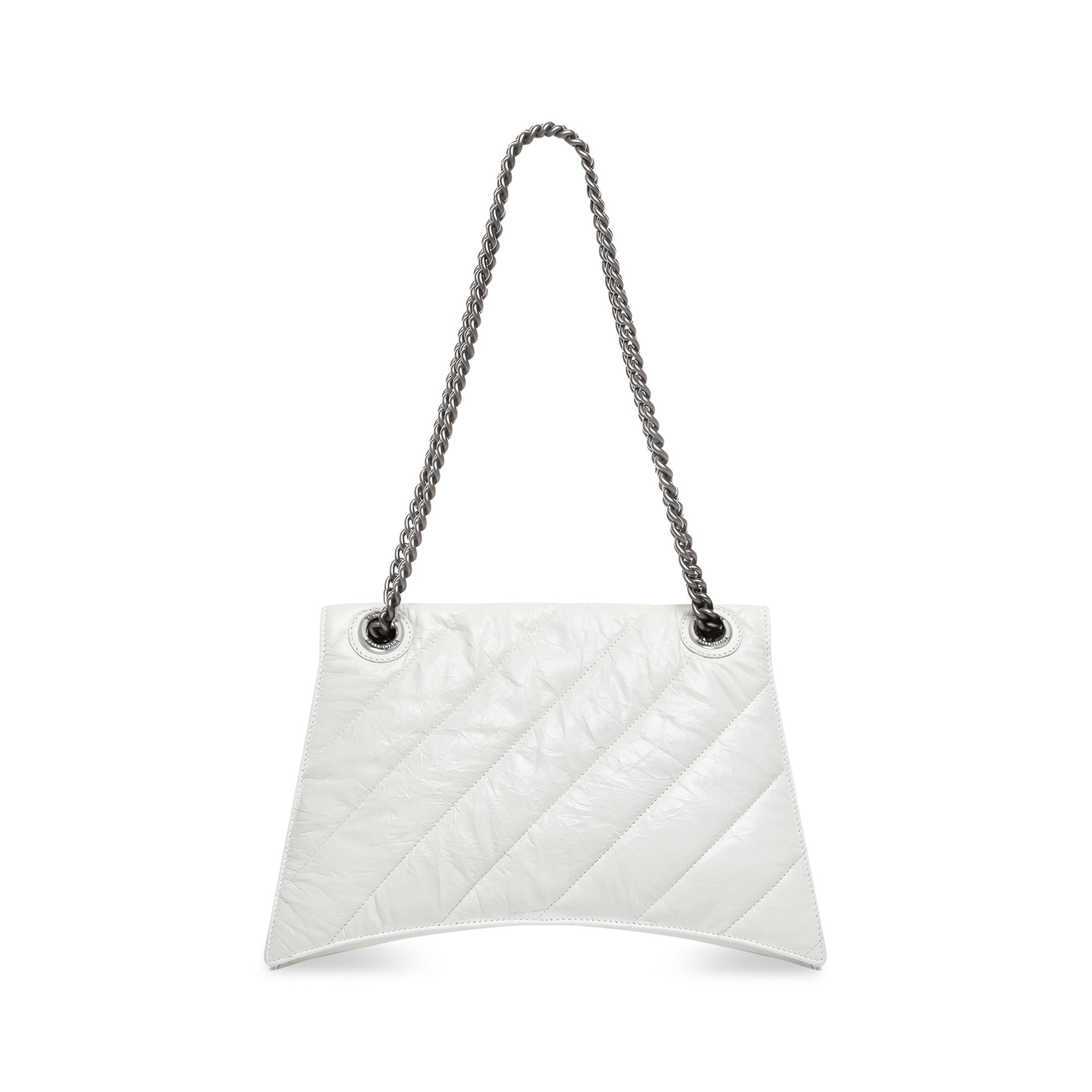 Balenciaga - Women’s Crush Quilted Chain Medium Bag - (Optic White) view 4