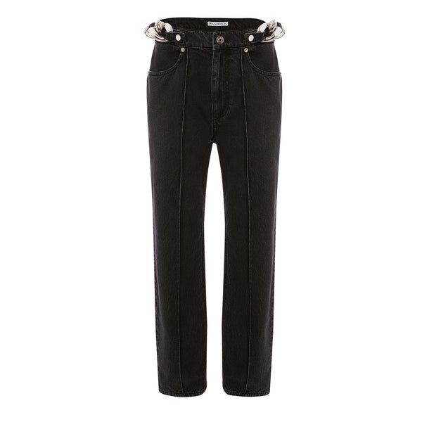 J.W. Anderson - Women’s Chain Link Straight Fit Jeans - (Black)