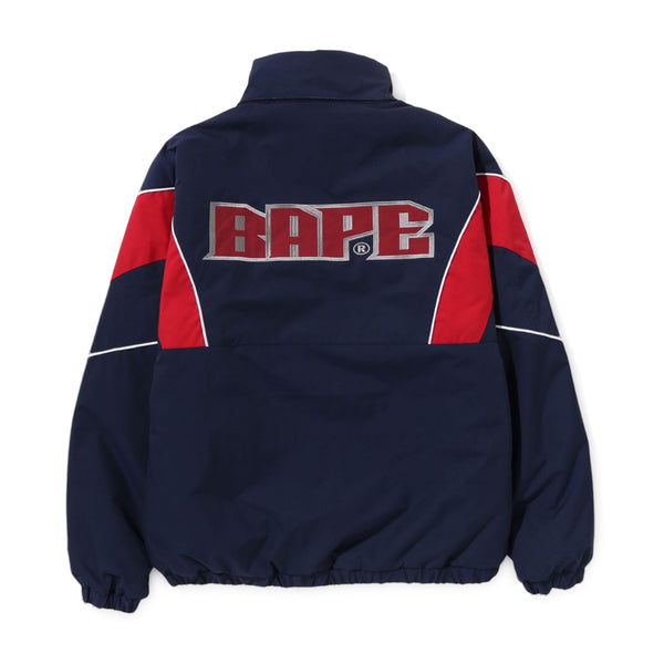 A BATHING APE® - Bape Football Jacket - (Navy)