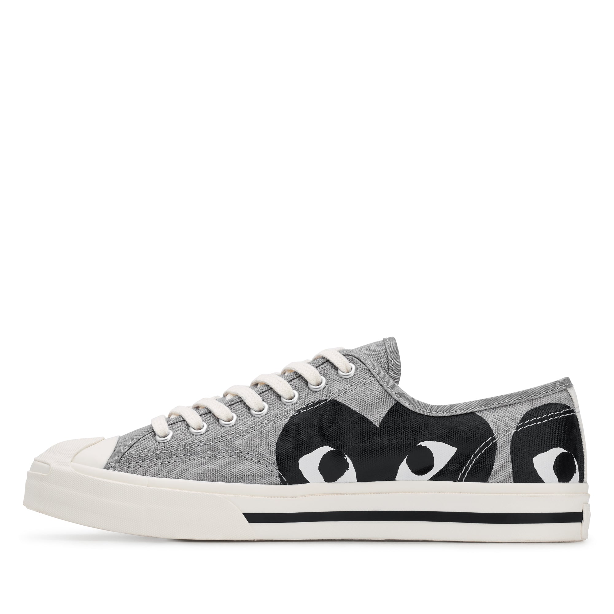 Play Converse - Low Top Black Heart Jack Purcell Sneakers - (Black) view 2