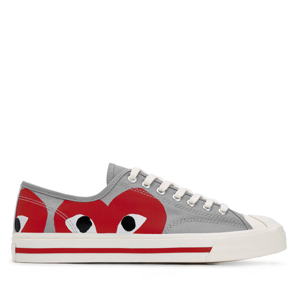 Play Converse - Low Top Red Heart Jack Purcell Sneakers - (Red)
