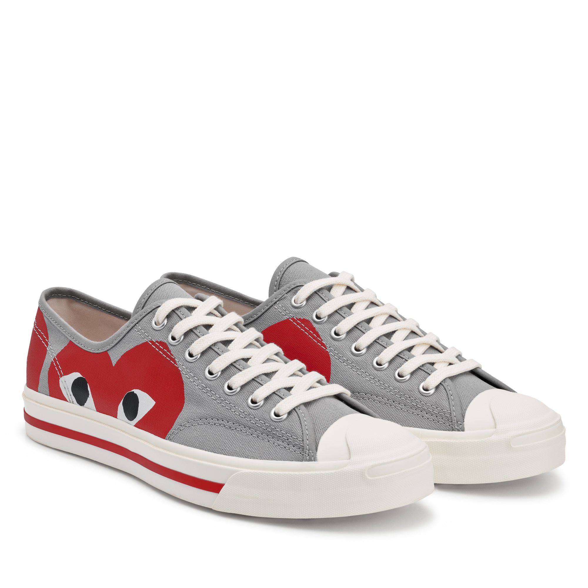 Play Converse - Low Top Red Heart Jack Purcell Sneakers - (Red) view 3