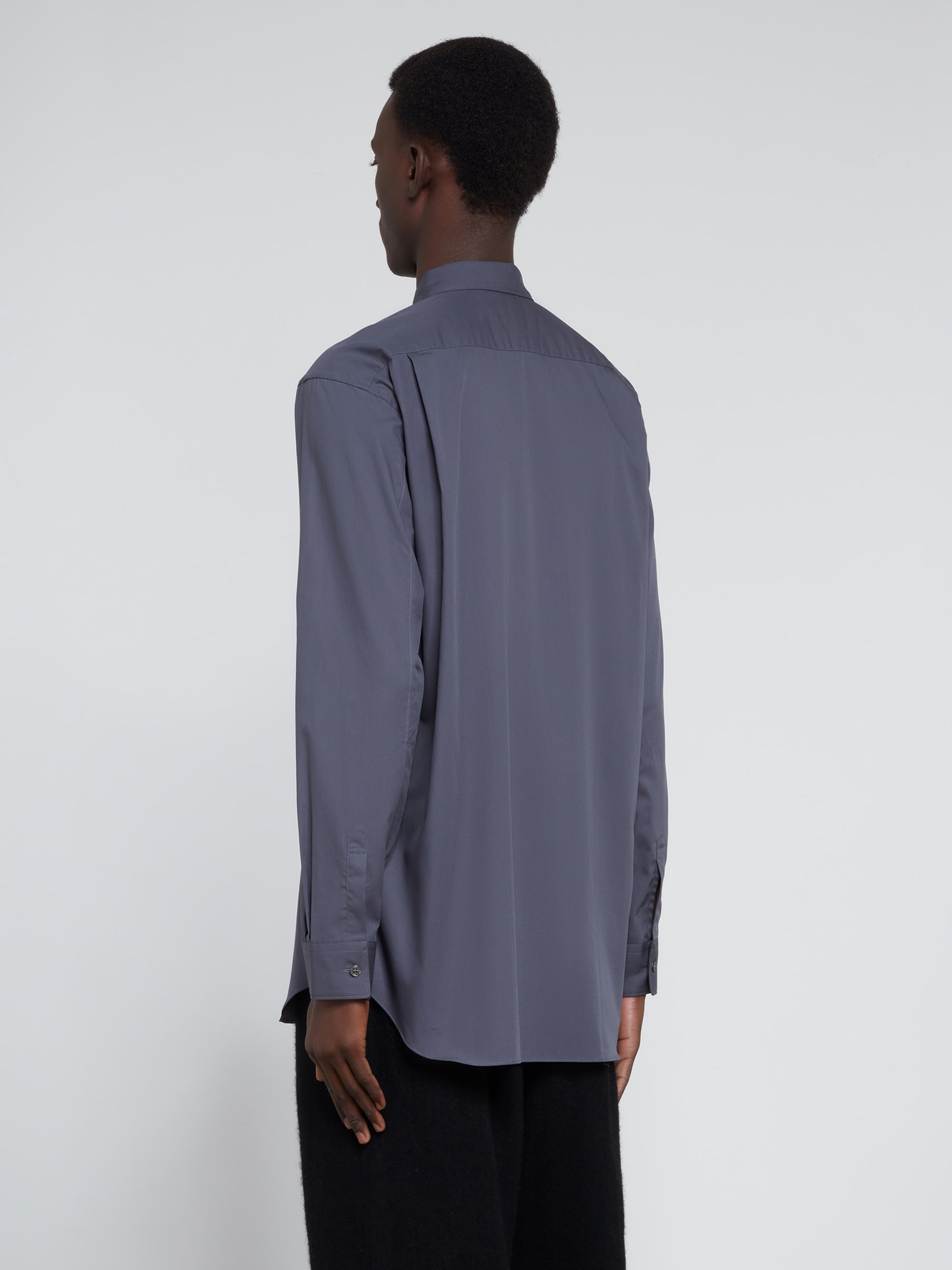 CDG Shirt Forever Classic Fit Cotton Shirt (Grey)