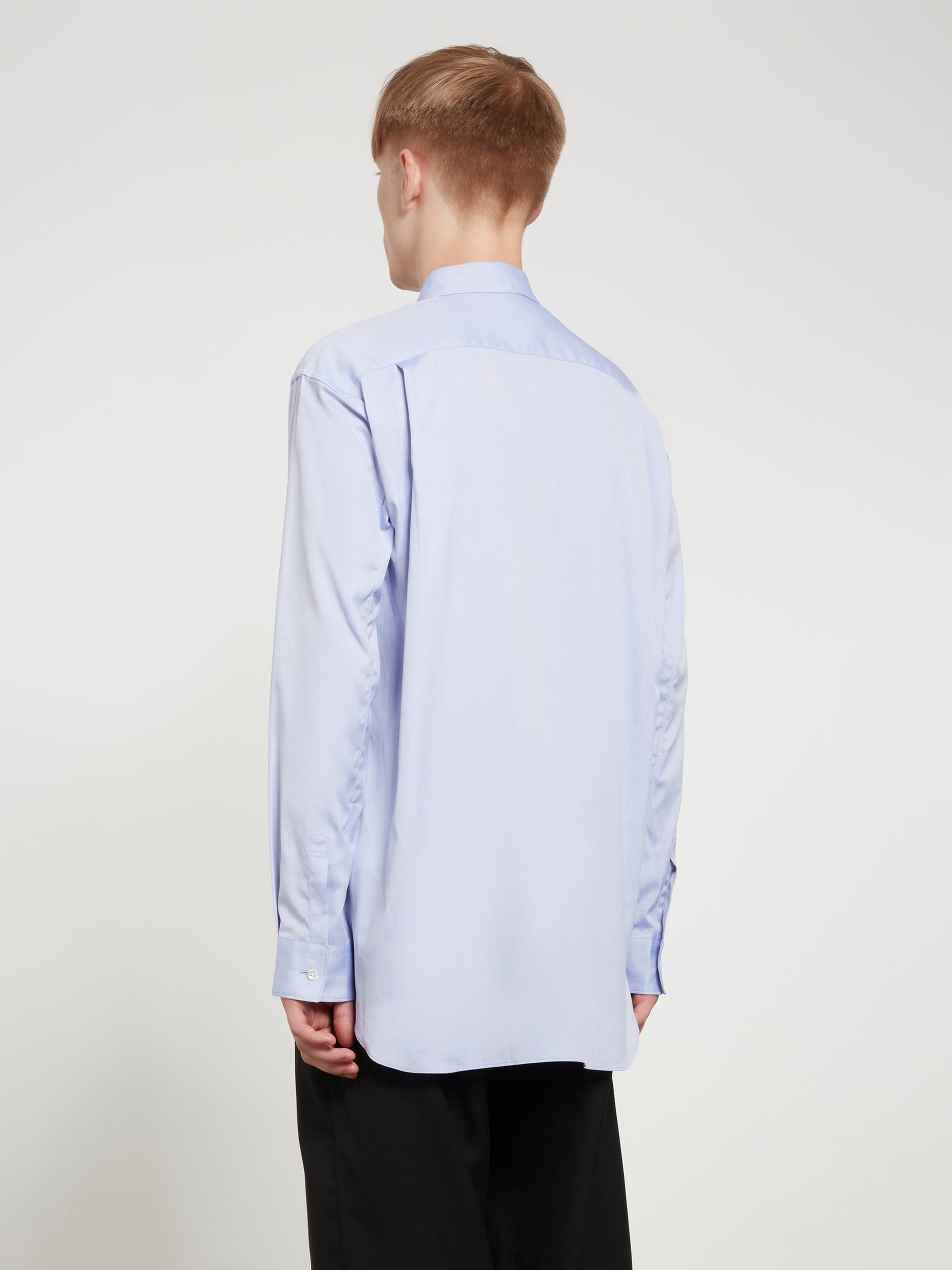 CDG Shirt Forever - Classic Fit Woven Cotton Shirt - (Light Blue) view 4