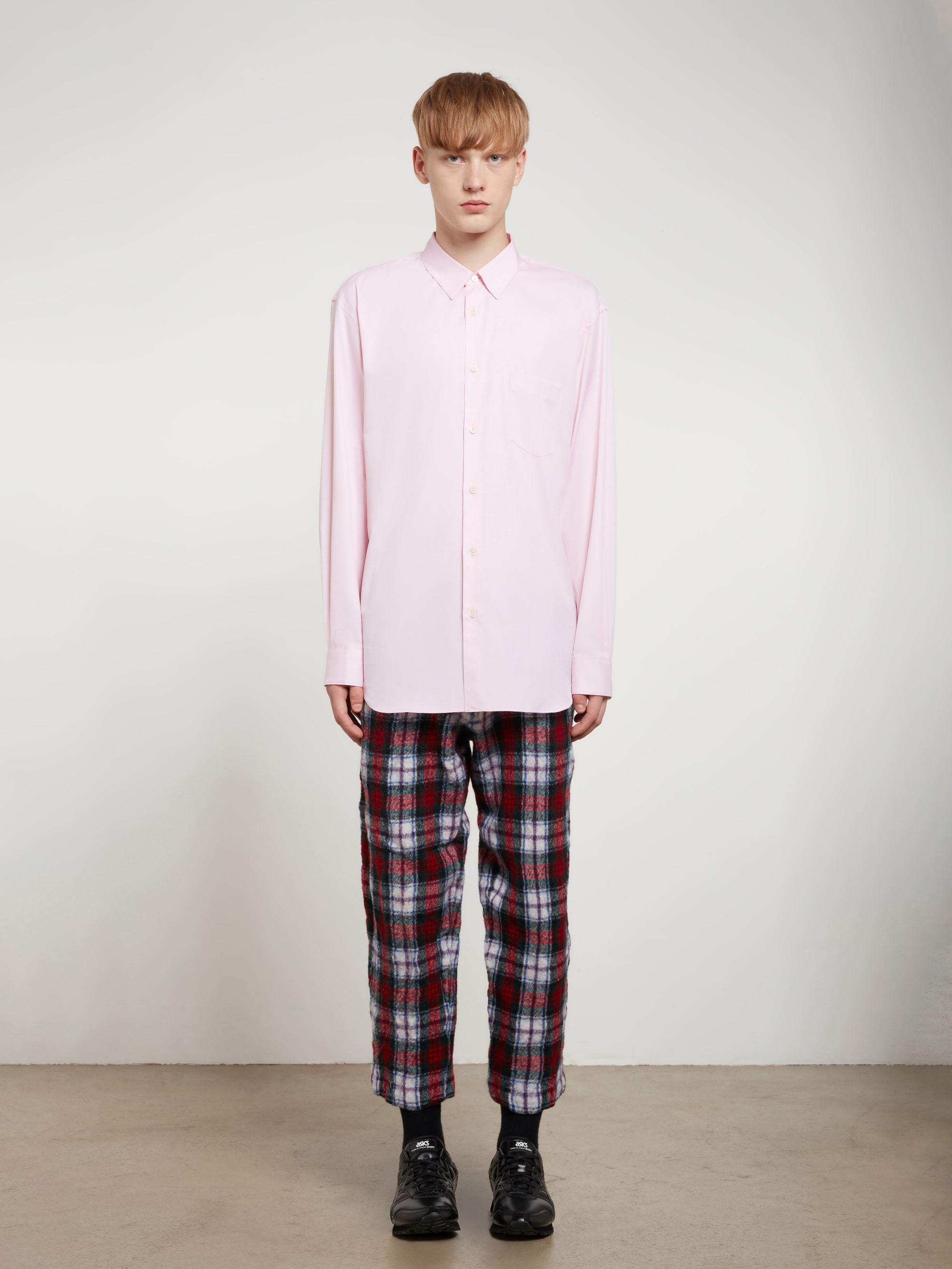 CDG Shirt Forever - Classic Fit Woven Cotton Shirt - (Pink) view 5