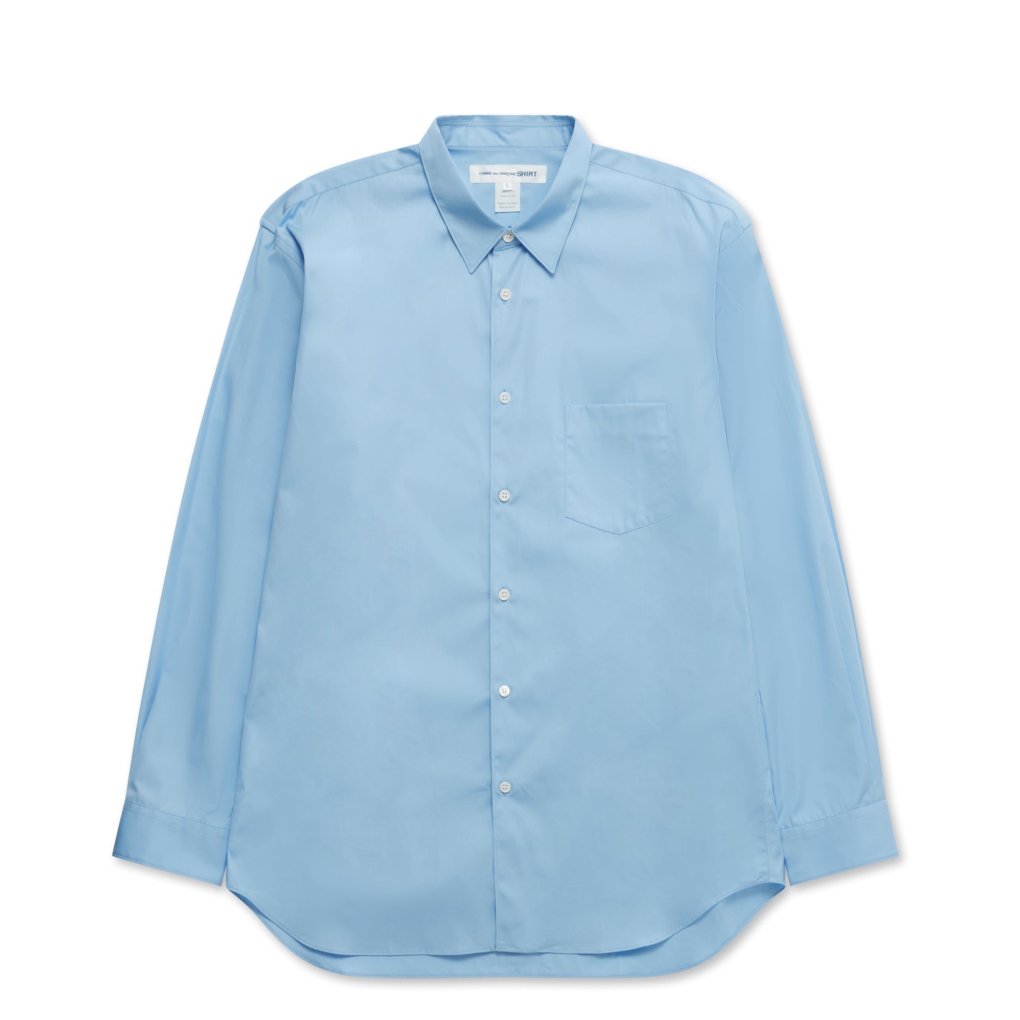 CDG Shirt Forever - Classic Fit Woven Cotton Shirt - (Baby Blue) view 1