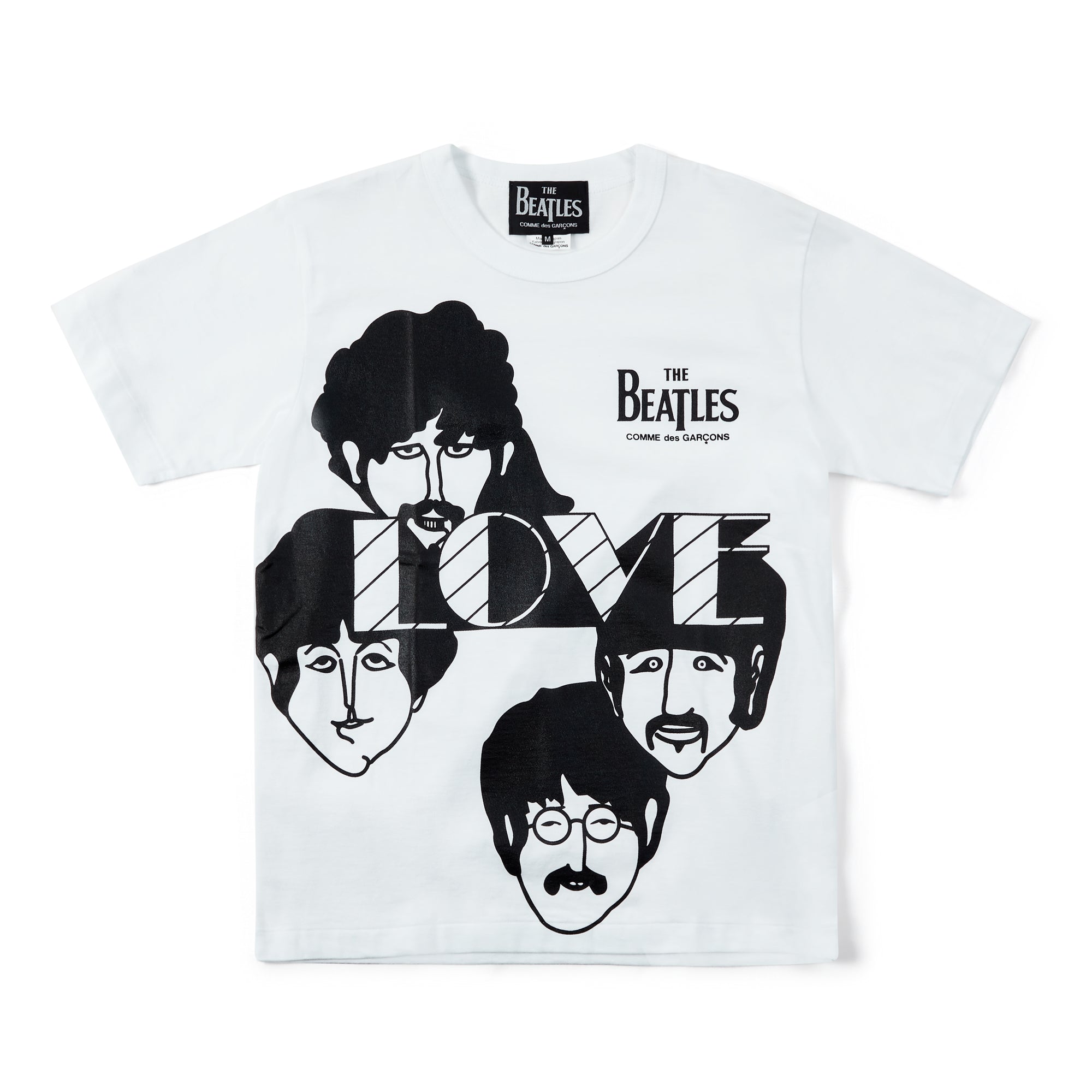 CDG Beatles - 4 Faces T-Shirt - (White) view 1