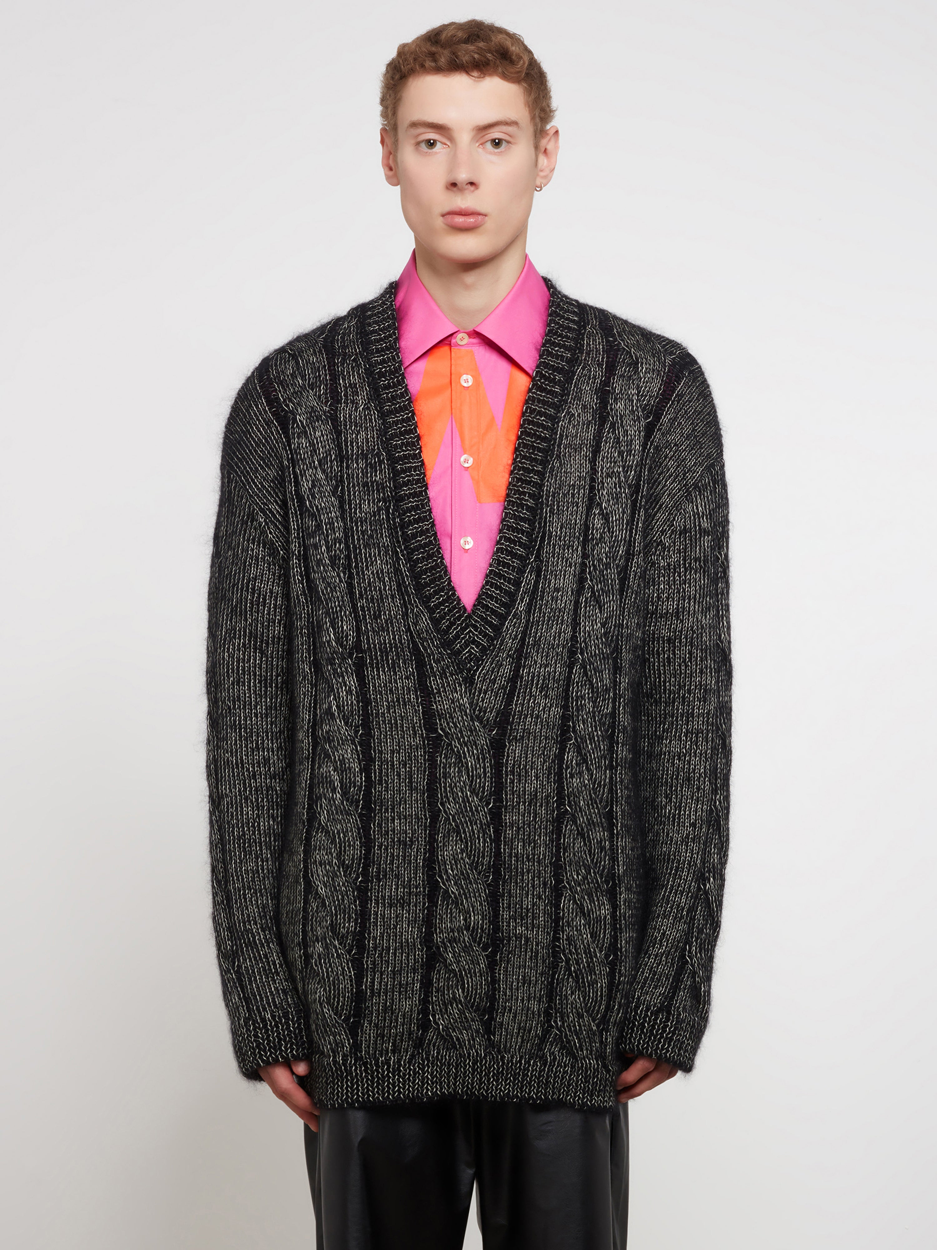 Walter Van Beirendonck Men's 3D Oversized Knit (Black) | Dover