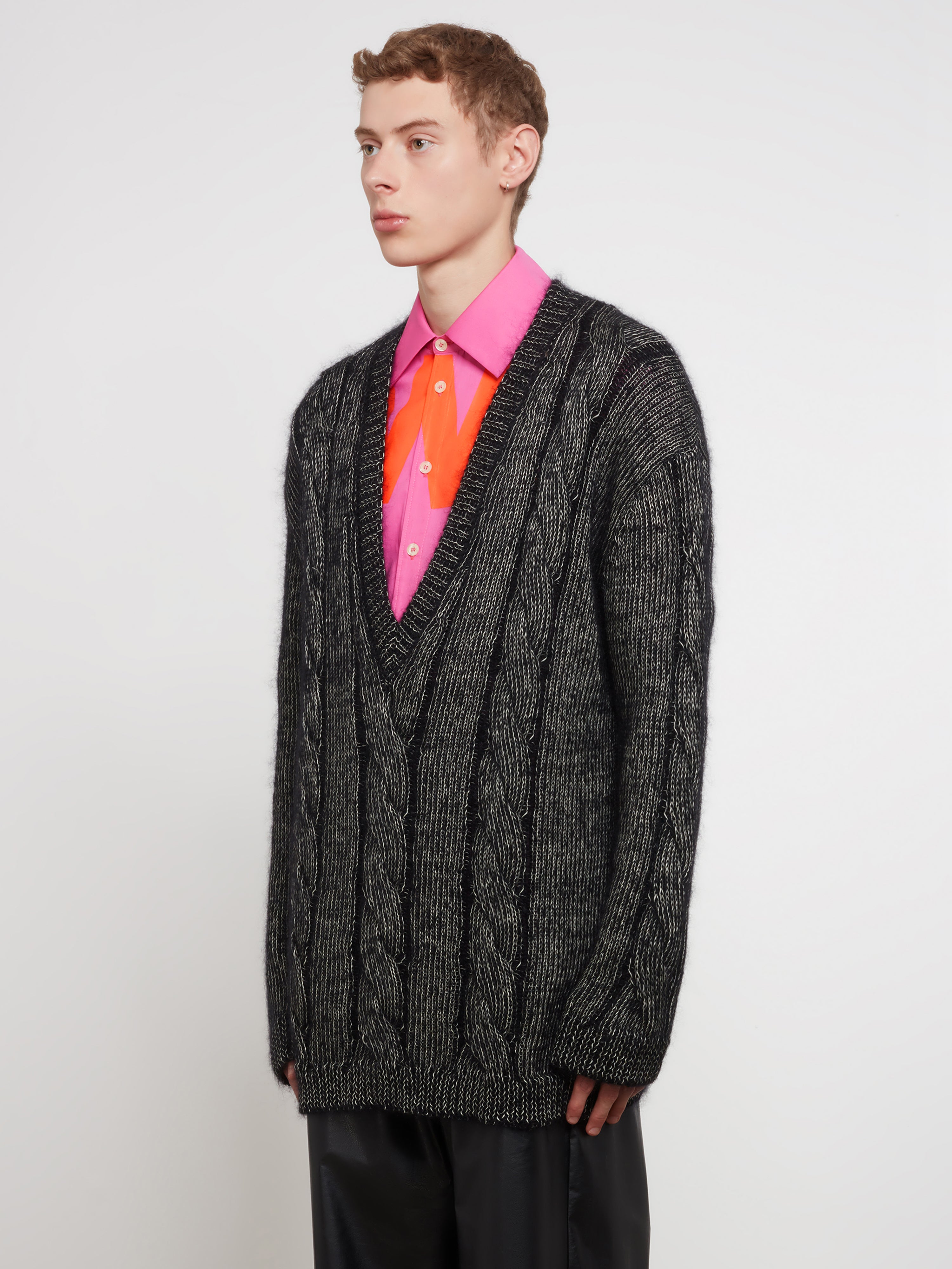 Walter Van Beirendonck Men's 3D Oversized Knit (Black) | Dover