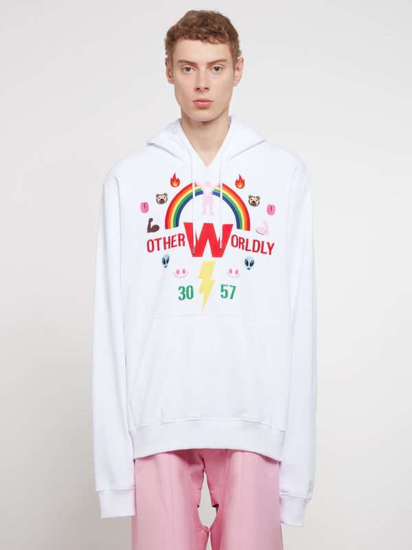 Walter Van Beirendonck - Men’s Rainbow Oversized Hoody - (White)