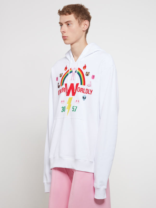 Walter Van Beirendonck - Men’s Rainbow Oversized Hoody - (White)