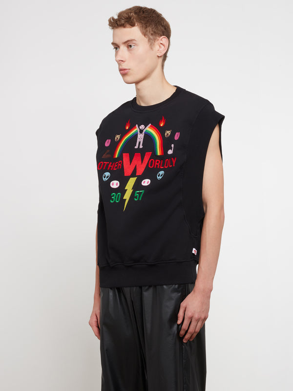 Walter Van Beirendonck - Men’s Embroidered Rainbow Vest - (Black)