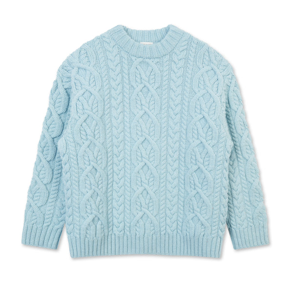 Dries Van Noten - Men’s Napoleon Cable Knit Sweater - (Blue)
