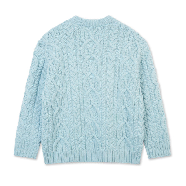 Dries Van Noten - Men’s Napoleon Cable Knit Sweater - (Blue)