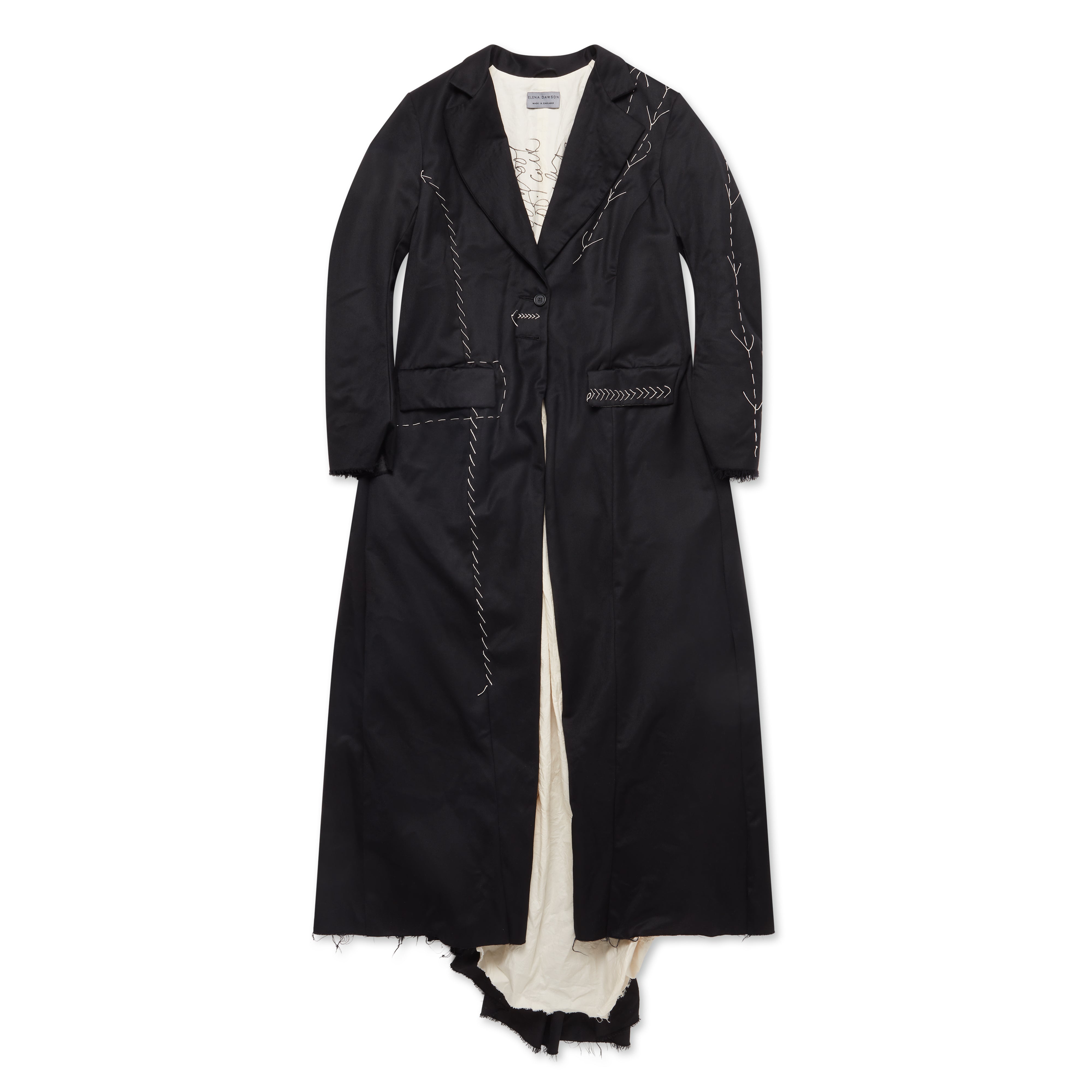 Elena Dawson Women's Folk Stitch Coat (Black) | Dover Street Market E ...