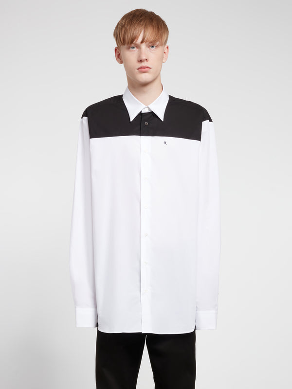 Raf Simons - Men’s Bicolour Americano Shirt - (White/Black)