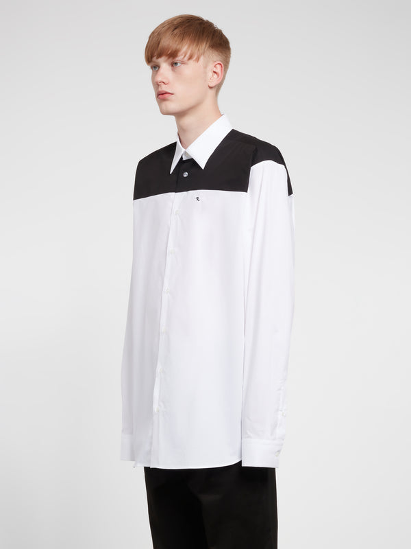 Raf Simons - Men’s Bicolour Americano Shirt - (White/Black)