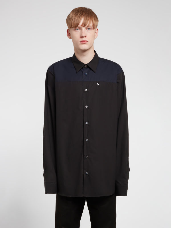 Raf Simons - Men’s Bicolour Americano Shirt Print - (Black/Night)