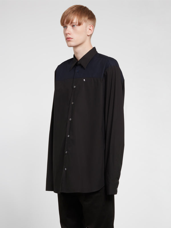 Raf Simons - Men’s Bicolour Americano Shirt Print - (Black/Night)