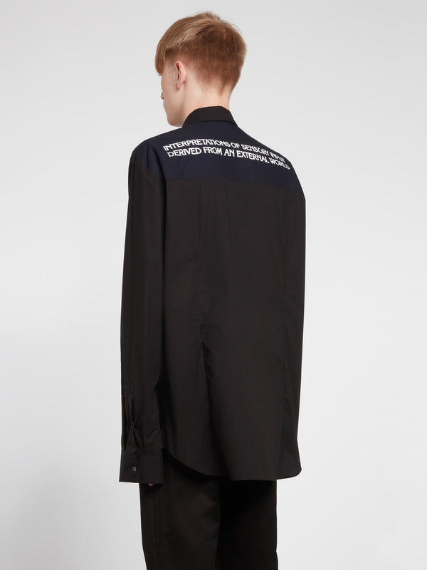 Raf Simons - Men’s Bicolour Americano Shirt Print - (Black/Night)