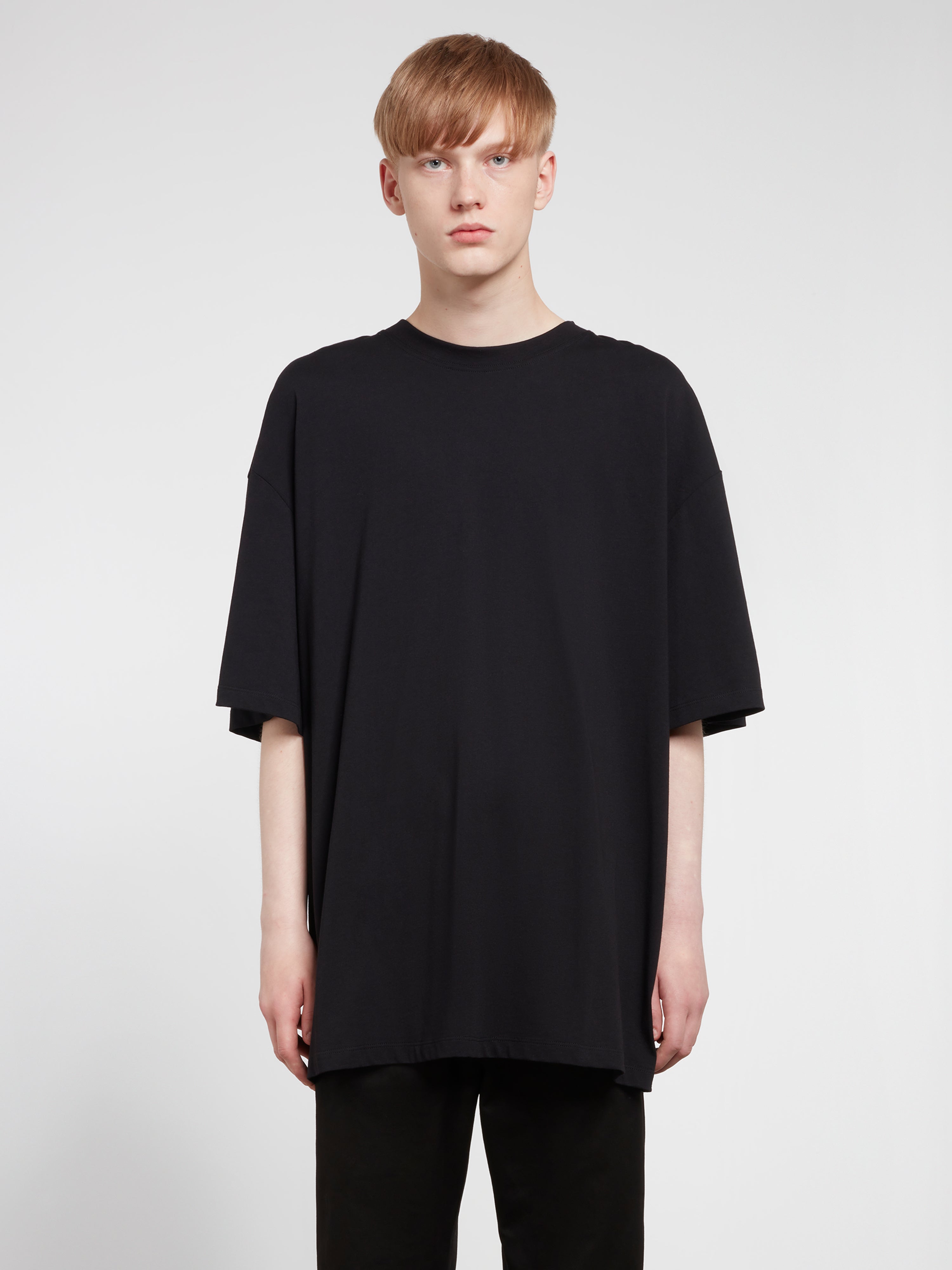 Raf Simons Men's Oversized T-Shirt With Hood Fauves (Black