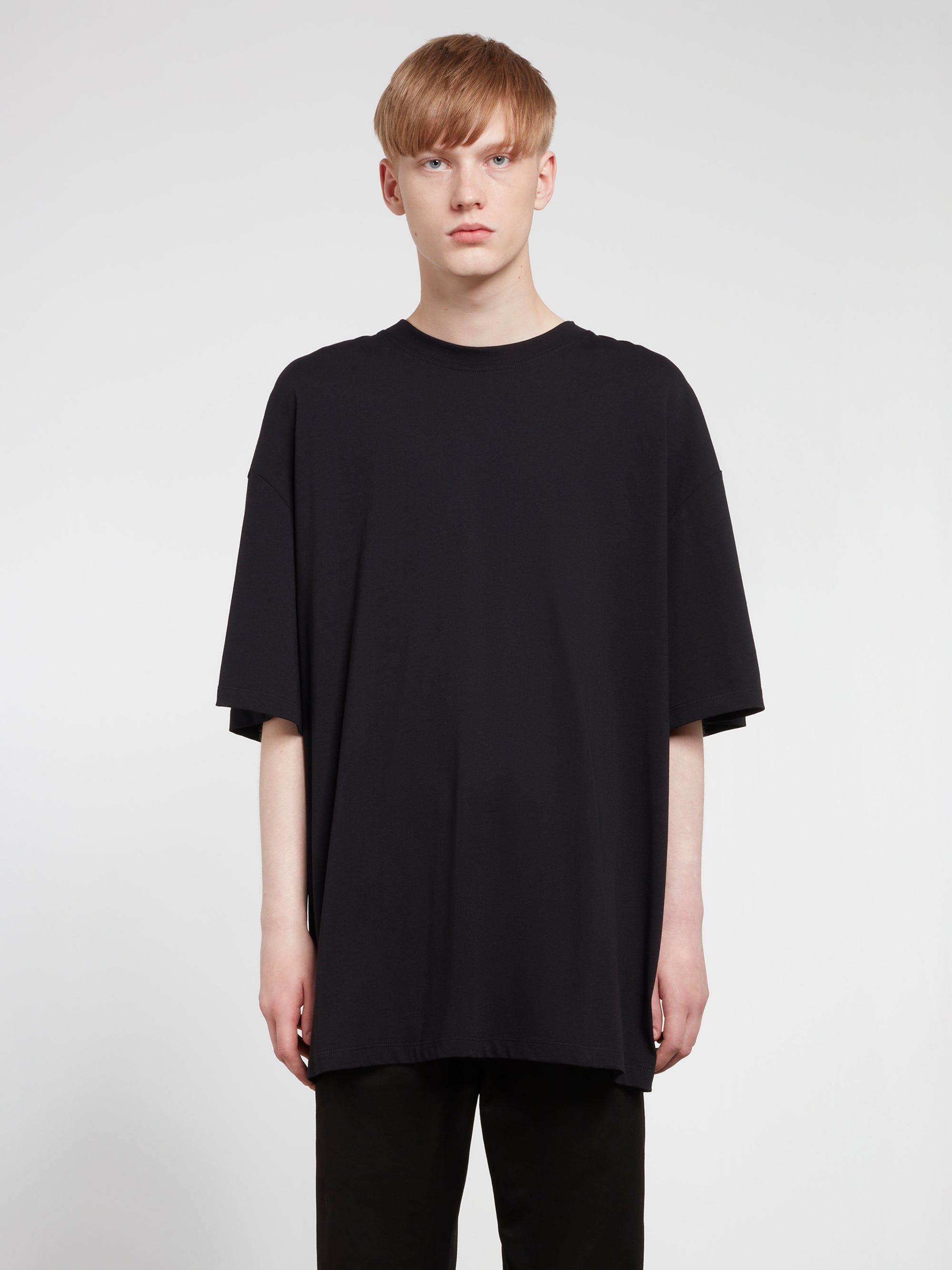 Raf Simons Men’s Oversized T-Shirt With Hood Fauves (Black)