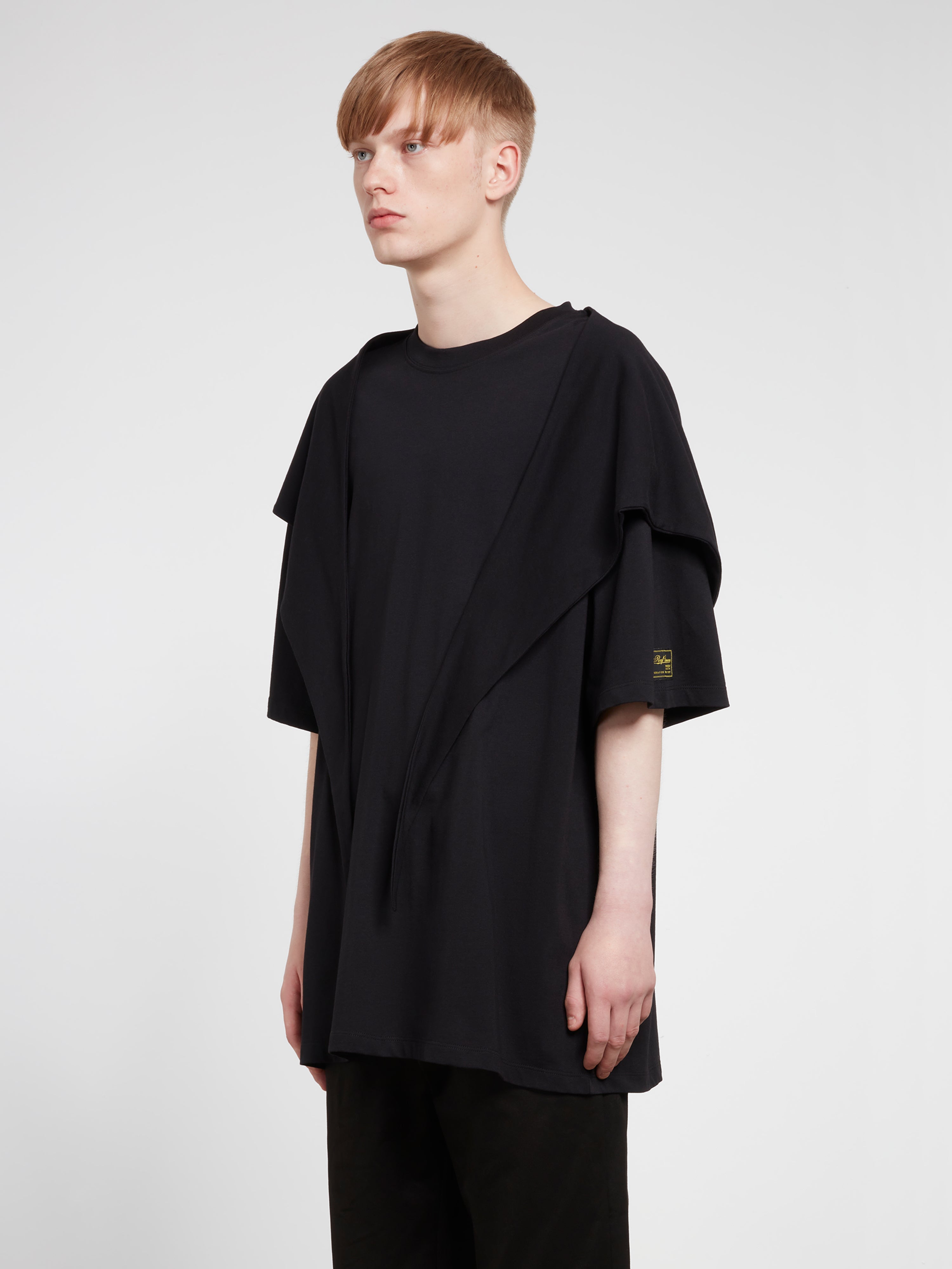 Raf Simons - Men’s Oversized T-Shirt With Hood Fauves - (Black)