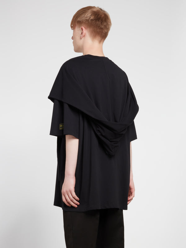Raf Simons - Men’s Oversized T-Shirt With Hood Fauves - (Black)