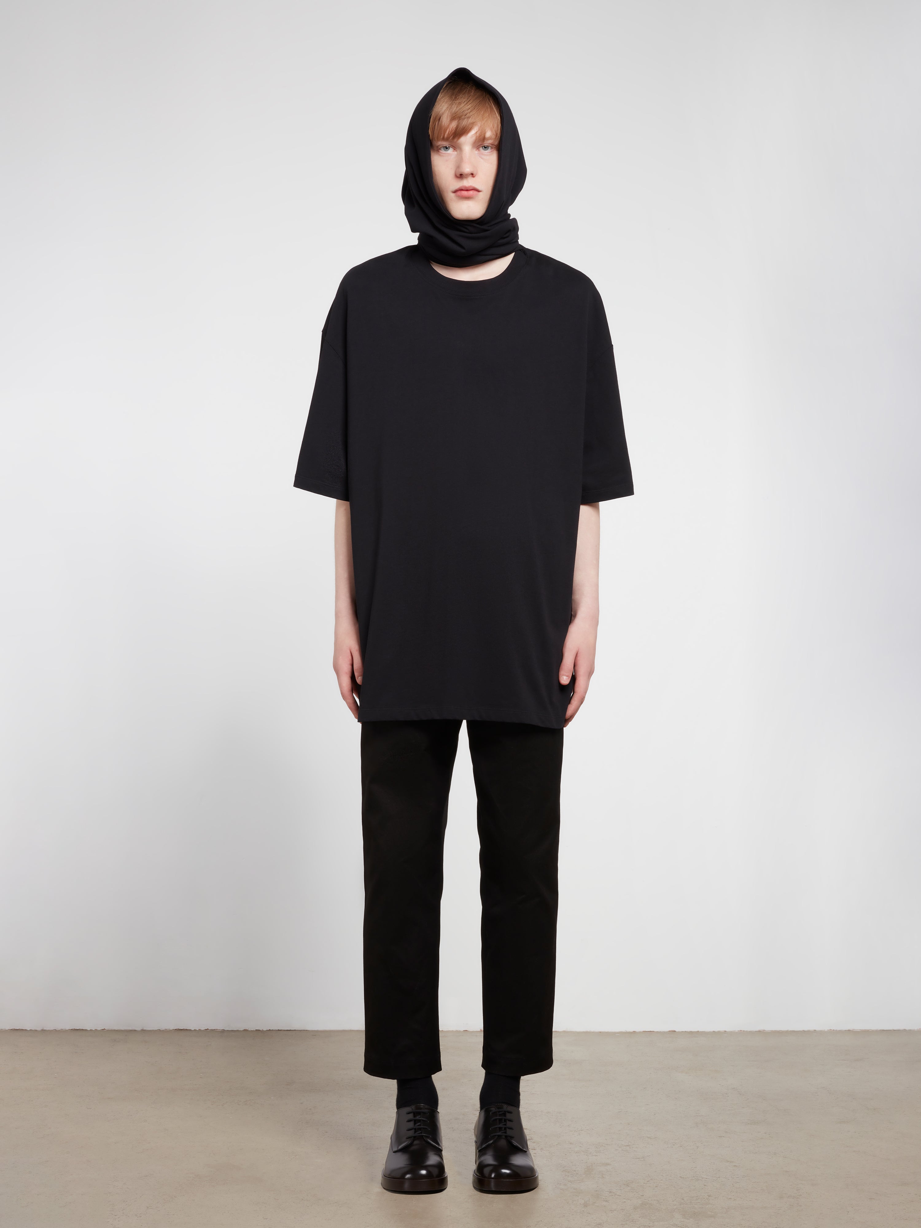 Raf Simons Men's Oversized T-Shirt With Hood Fauves (Black