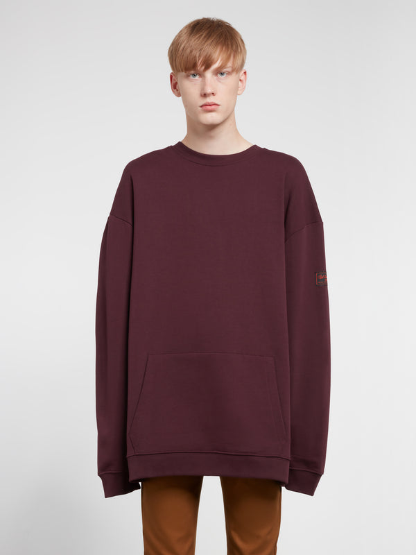 Raf Simons - Men’s Regular Fit Knot Hoodie - (Dark Aubergine)