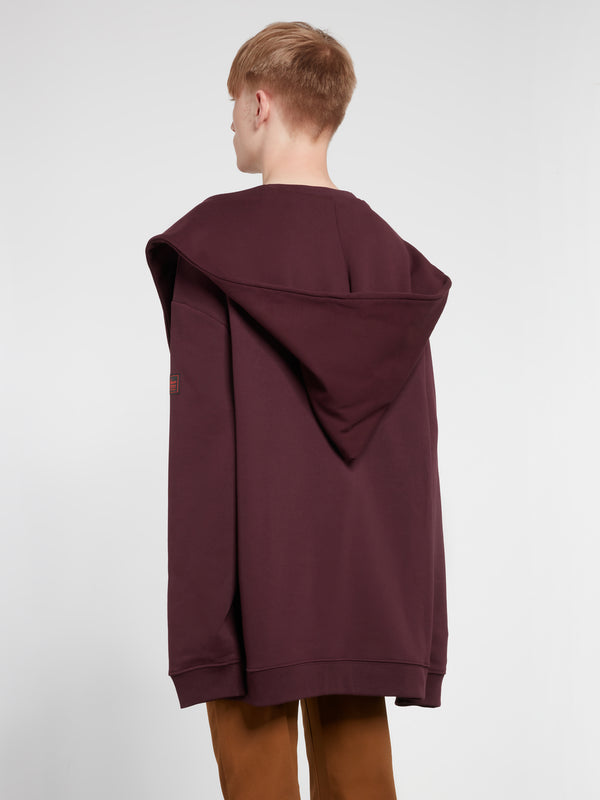 Raf Simons - Men’s Regular Fit Knot Hoodie - (Dark Aubergine)