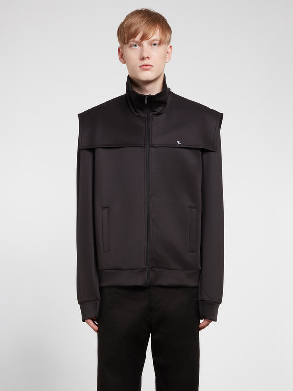 Raf Simons - Men’s Zip Up Track Jacket With Storm Flaps - (Black)