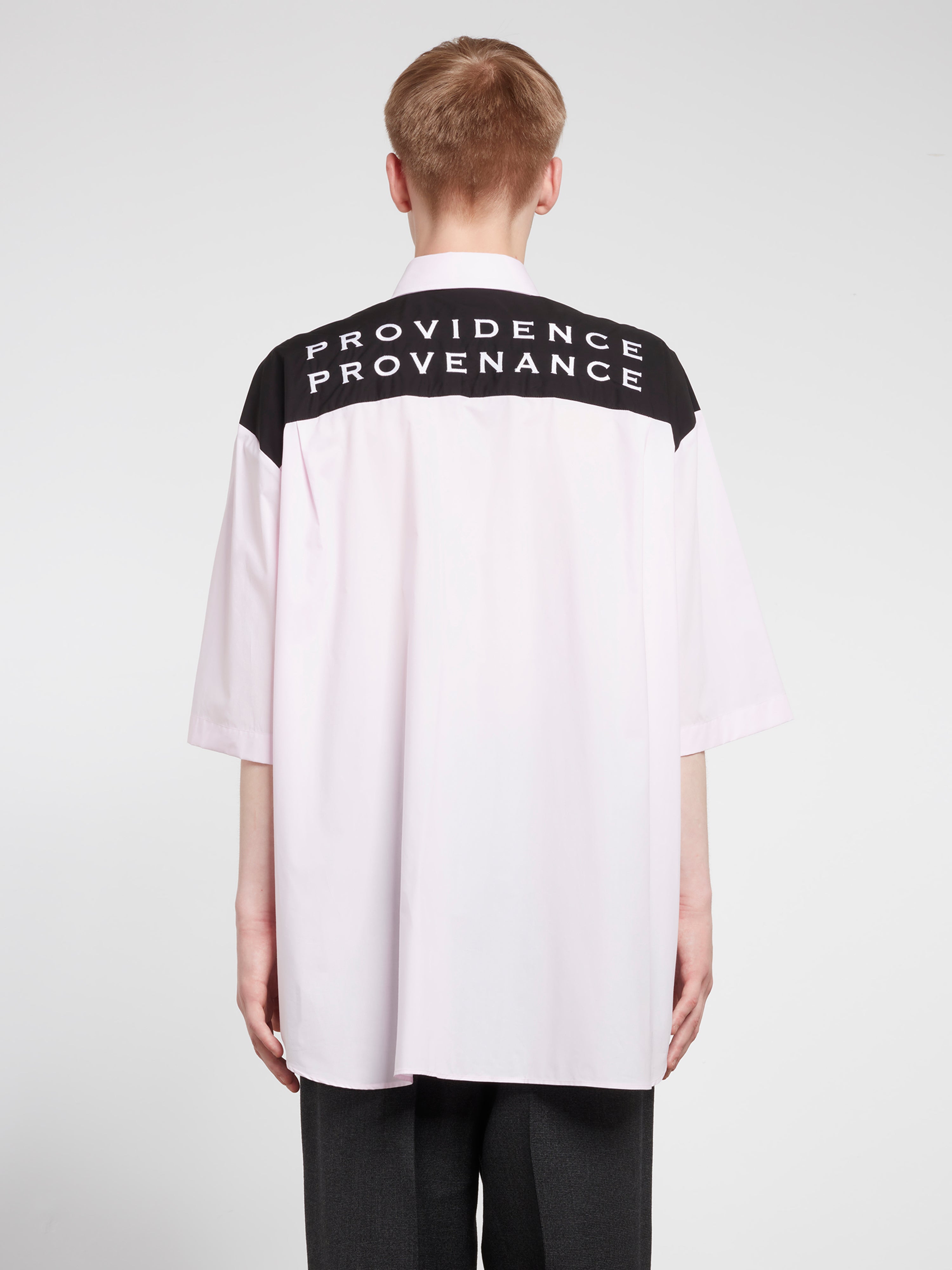 Raf Simons: Men's Americano Bicolor Shirt (Light Pink) | Dover