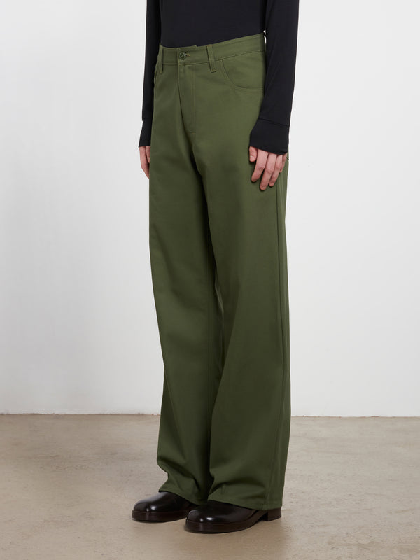 Raf Simons - Men’s Wide Fit Denim Workwear Pants - (Khaki)