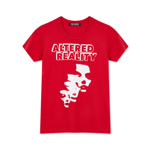 Raf Simons - Women’s Tight Fit Altered Reality T-Shirt - (Red)