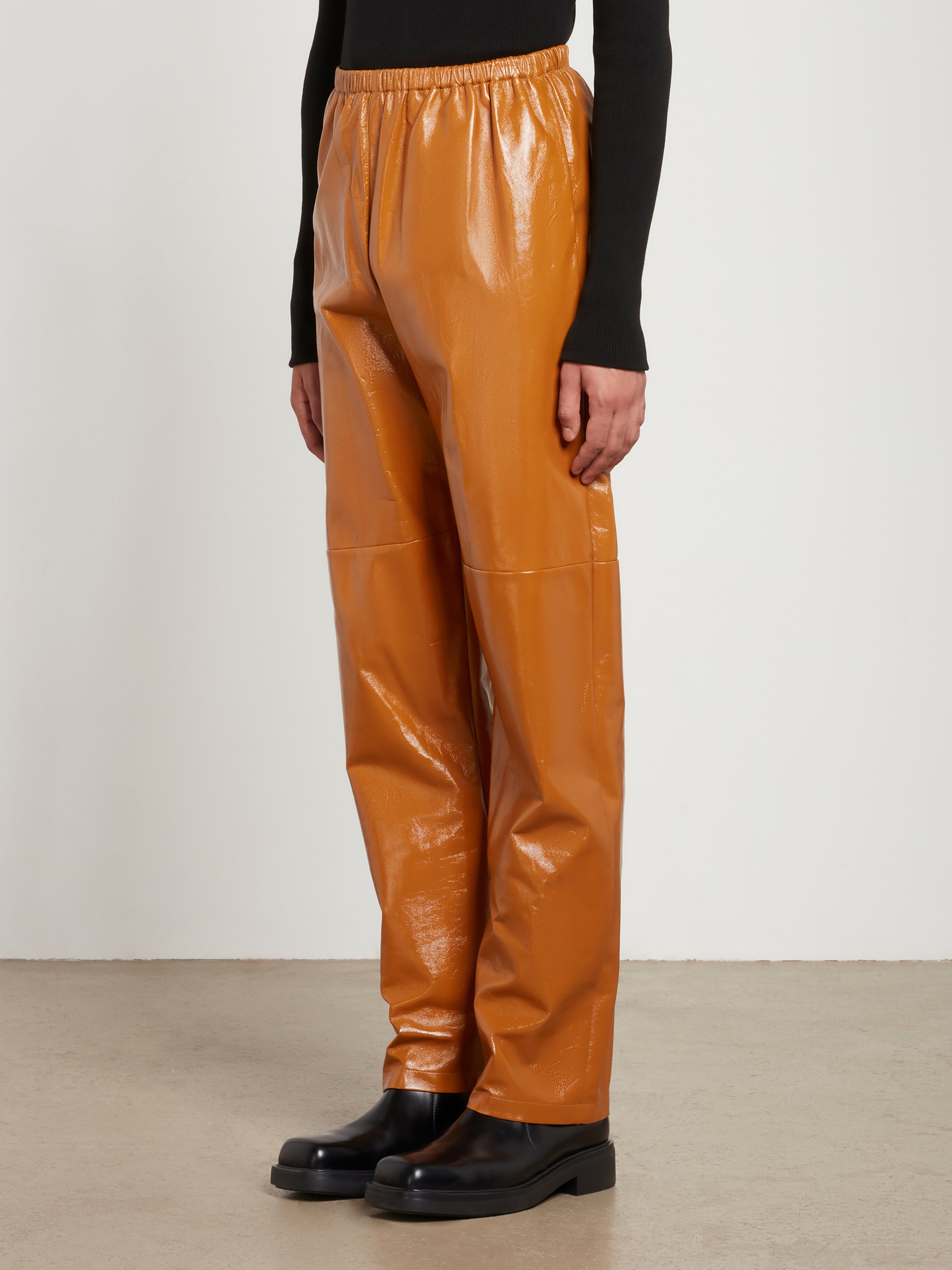 Imitation leather trousers - Black - Men | H&M