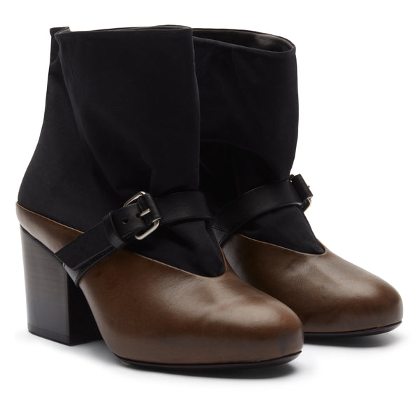 Lemaire - Women’s Canvas Mid Boot - (Black/Mushroom)