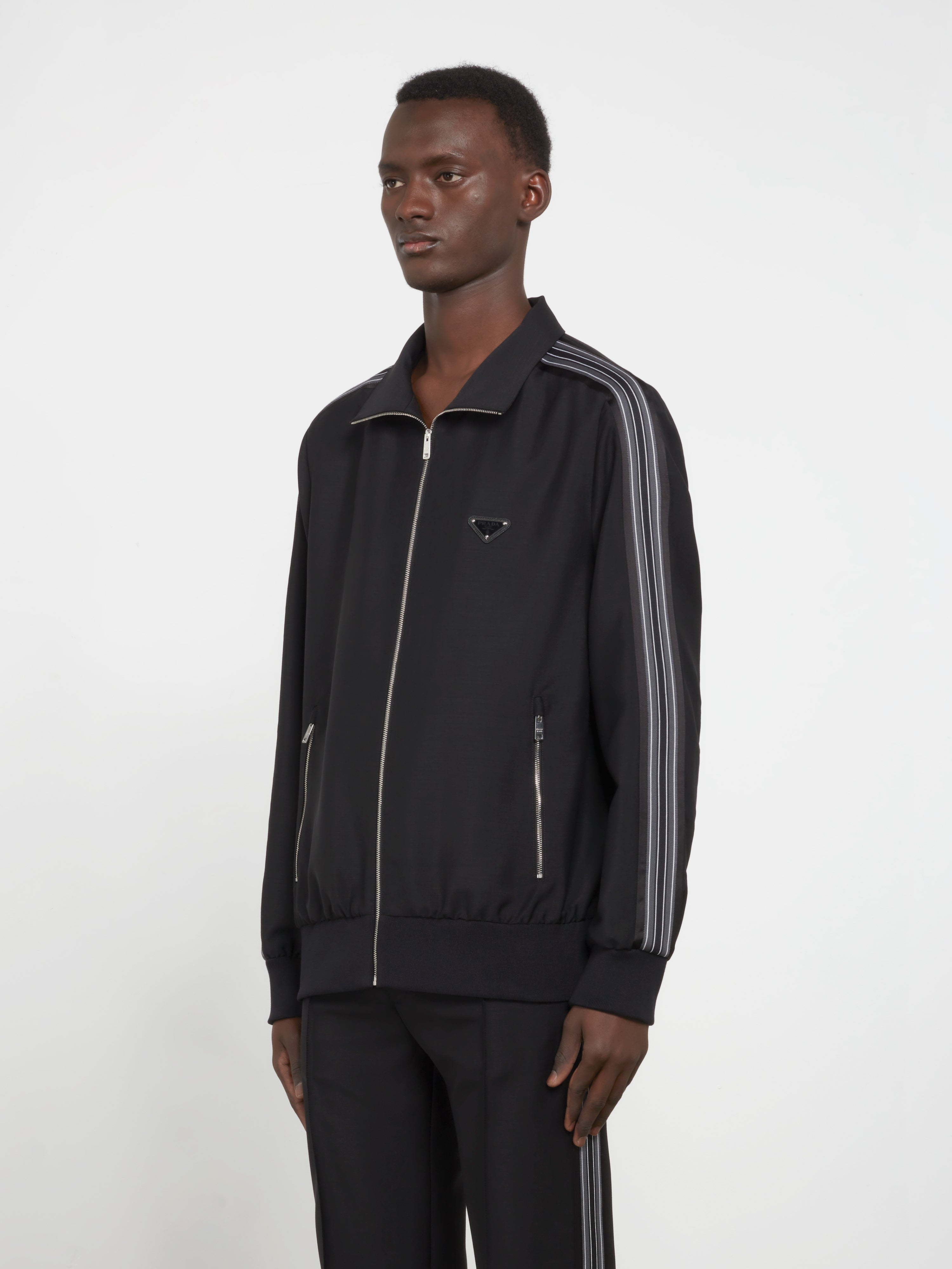 Prada Men's Zip Up Jacket (Black) | Dover Street Market E-Shop